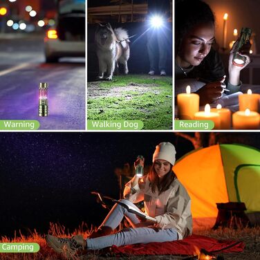 Потужний LED ліхтар 1000000 люмен, акумуляторний, з режимом кемпінгу, регулюванням фокусу, 11 режимів, довга робота від акумулятора, водонепроникний тактичний ліхтар для кемпінгу, відпочинку на природі та надзвичайних ситуацій (зелений)