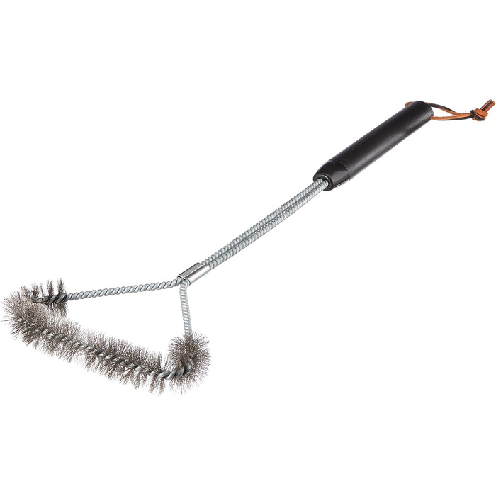 Weber 6493 3-Sided Grill Brush with Stainless Steel Bristles, Black, 53 cm