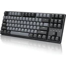 Механічна клавіатура DURGOD Taurus K320 TKL | 87 клавіш | USB-C | PBT кейкапи | Програмовані клавіші | NKRO | Windows & Mac (Space Grey, Cherry Clear)