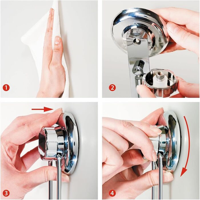 Tatkraft ODR | Toothbrush Holder Wall Mounted, 2 Cups Suction Cup | Easy Tool-Free Installation | Rustproof for the Bathroom | Ideal For: Toothpaste