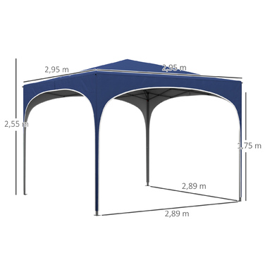 HOMCOM Carry Bag & Sandbag Oxford Blue with Steel Reinforcement, ideal for outdoor activities & sports