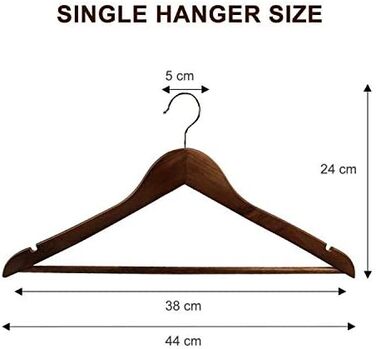 Дерев'яні вішалки для одягу: 10 шт. - поворотні, для піджаків та костюмів, вінтажний стиль, темний колір