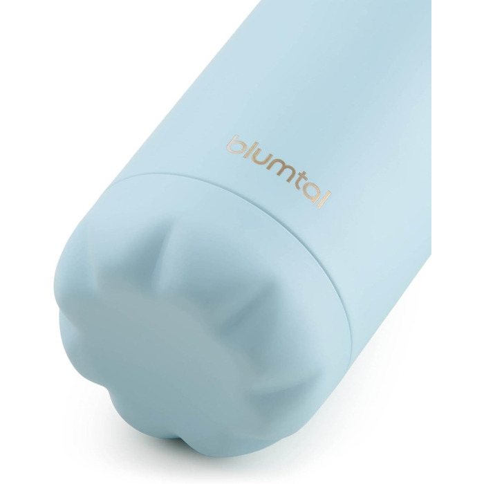 Фляга Blumtal 500 мл з нержавіючої сталі: ізольована, не протікає, BPA-free, для холодних та теплих напоїв, двостінна, стійка до корозії, блакитна