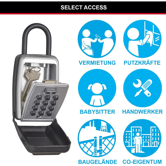 Master Lock Key Safe with Push Button - Outdoor Key Lock Box (Hinged)