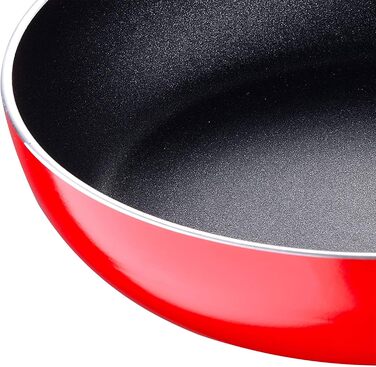 Набір сковорідок San Ignacio 3 шт. 16/20/24 см, кришка, алюміній, індукція (червоний)