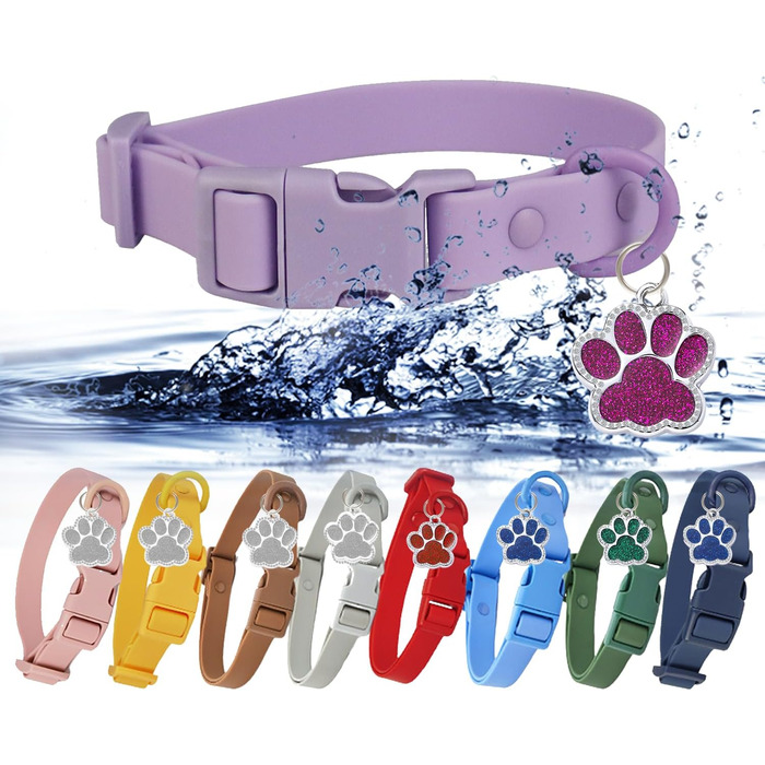 Персоналізоване собаче нашийник з металевою застібкою: напис та номер телефону, регульовані розміри для великих та середніх собак (Collar 07)