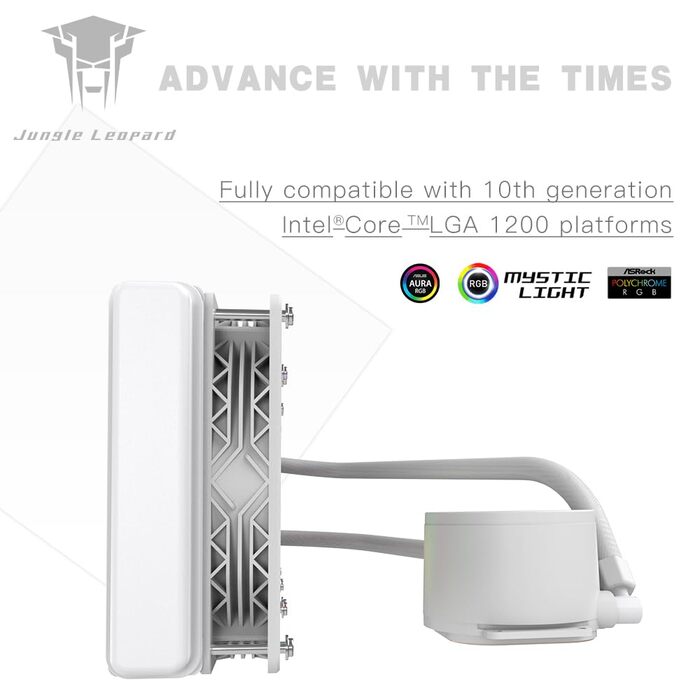 Система водяного охолодження CPU Jungle Leopard TK1 ARGB (240WH) - для Intel LGA115X/1200/1700/1366/2011/2066, AMD FM2/FM2+/AM3+/AM4/AM5