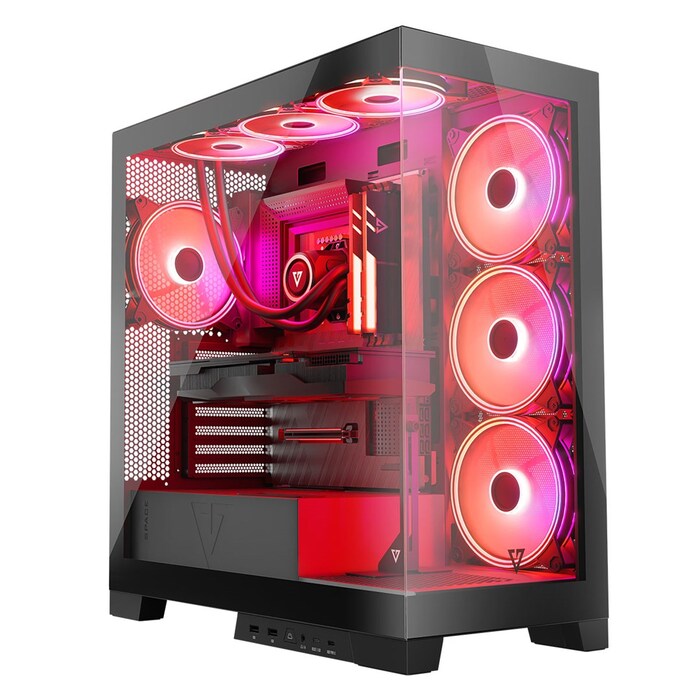 Корпус для комп'ютера Modecom Volcano Space Apex ARGB ATX MIDI 4x140мм, Чорний