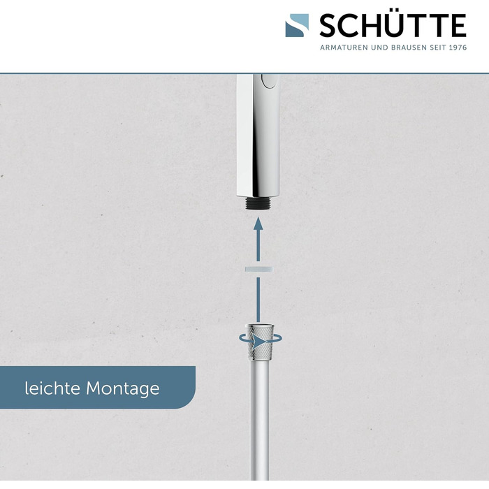SCHÜTTE Handshower SAMOA RAIN | Jet Stream Technology | Showerhead with over 300 nozzles | 3 adjustable spray patterns | Anti-limescale showerhead for the shower | White (Chrome)