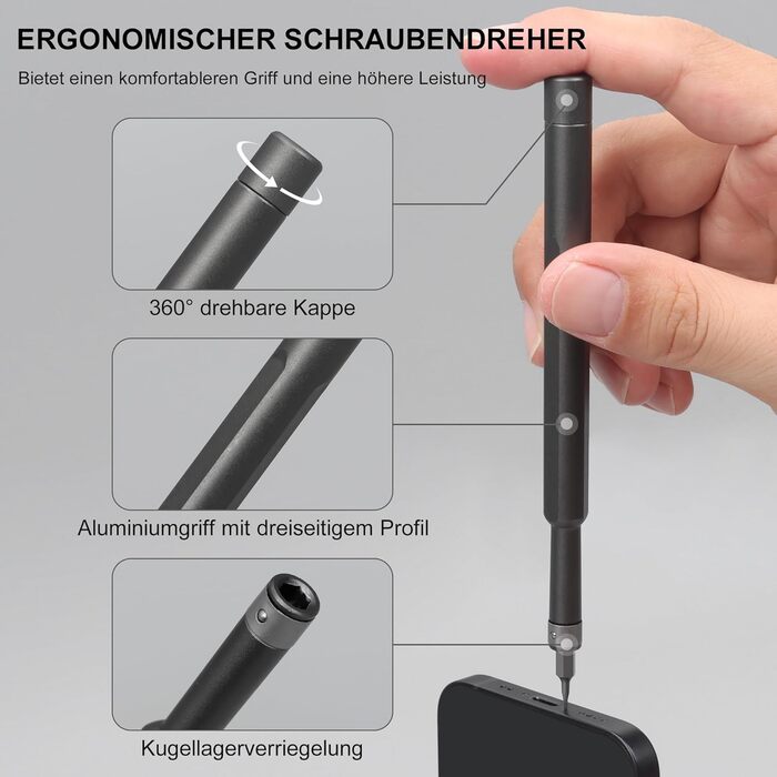 Набір прецизійних викруток 49 в 1: для ремонту ноутбуків, телефонів, ПК, MacBook, планшетів, комп'ютерів, PS5, PS4, електроніки, окулярів, годинників (чорний)