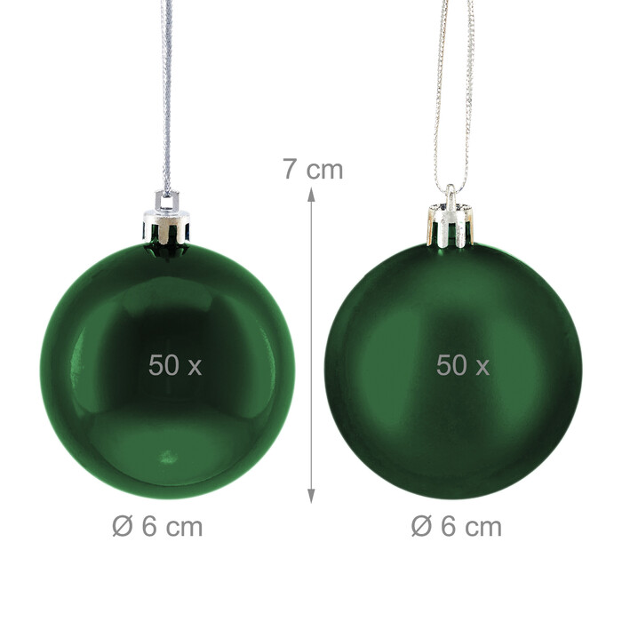 Relaxdays Set of 100 Christmas Baubles