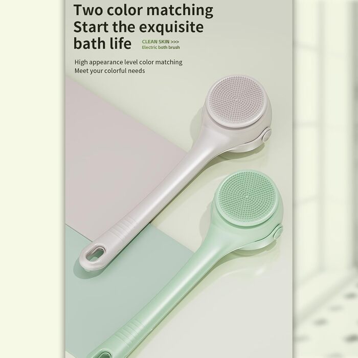 Electric Bath Brush, Multi-Brush Head, Cleaning Tool, Multifunctional, Handheld, Household, Rechargeable Bath Brush, Toiletries