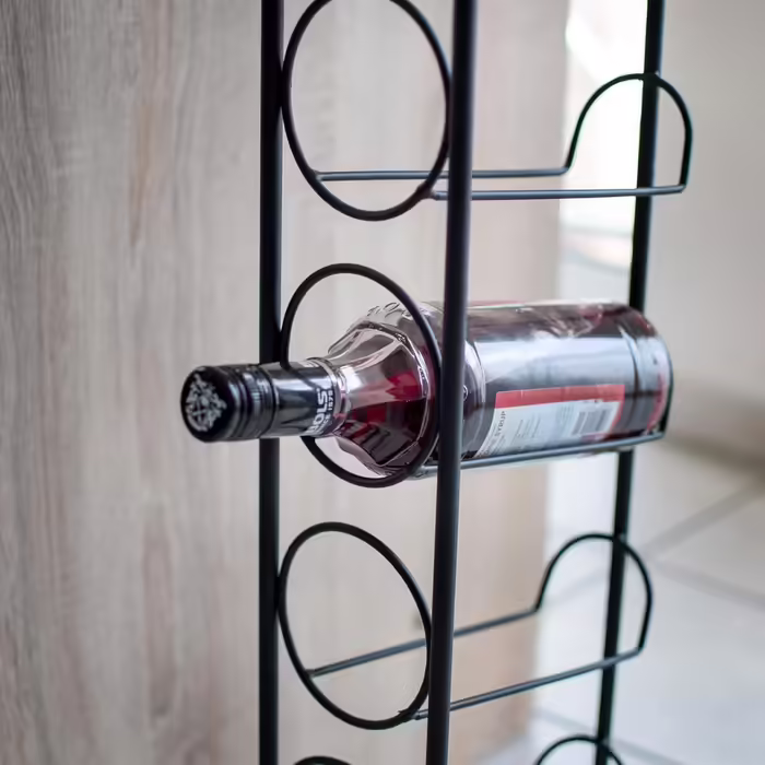 UNUS Wine Rack Metal - Bottle Holder for Wine Bottle, Water Bottle - Black - for 8 Bottles