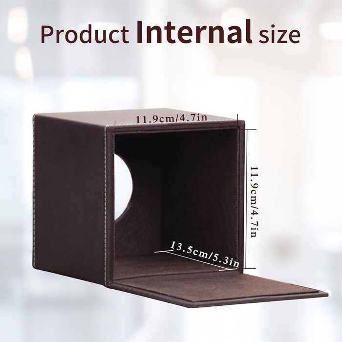 Скляна коробка для серветок прямокутна, органайзер для дому, ванної кімнати, авто, офісу, вінтажний дизайн (коричневий)