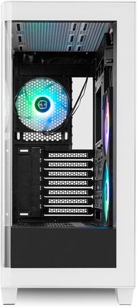 Корпус для ПК NOX Xtreme Products White: ATX/Micro-ATX/ITX Midi-Tower з сітчастою передньою та верхньою панелями, скло з загартованого скла, 3 x 140 мм вентилятори, підтримка до 10 вентиляторів, USB-C/USB 3.0, білий (HUMMER ETHER W/B)