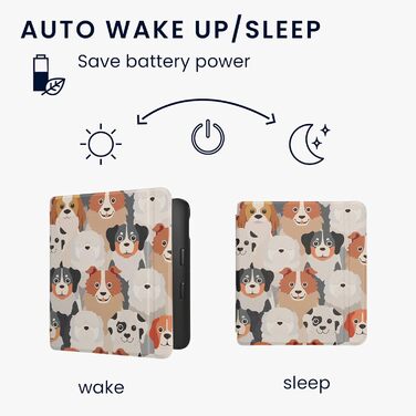 Чохол-книжка kwmobile для Kobo Libra 2 - захисний чохол для eReader, Magnolien Rosa Weiß Altrosa (багато варіантів: білий, світло-коричневий, сірий)