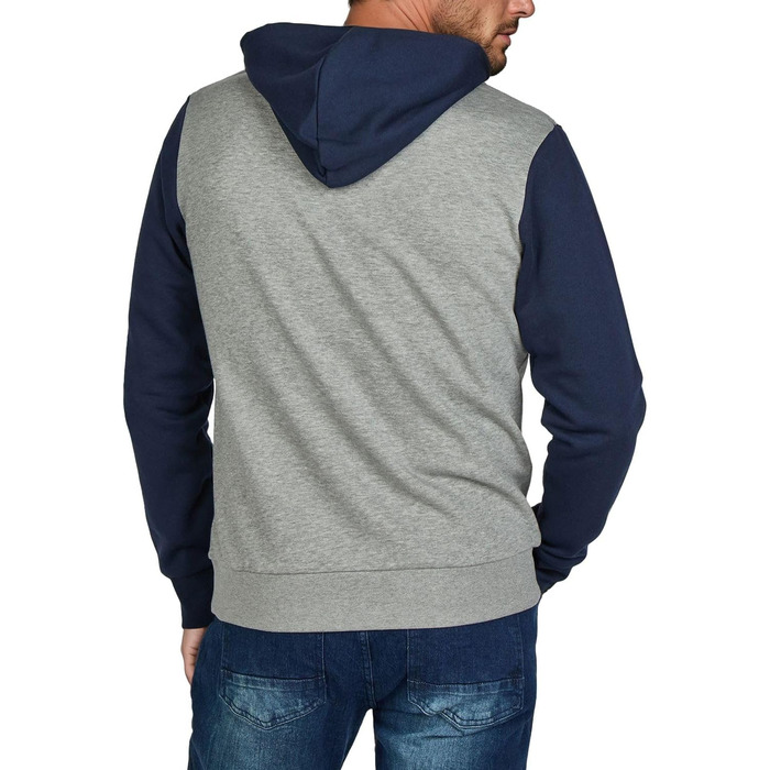 Чоловічий худі Jack & Jones JWHLOGO Blocking Regular Fit з принтом, темно-синій (Navy Blazer), розмір L