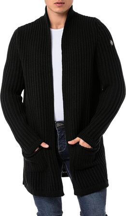 Чоловічий кардиган Redbridge, довгий крій, чорний колір