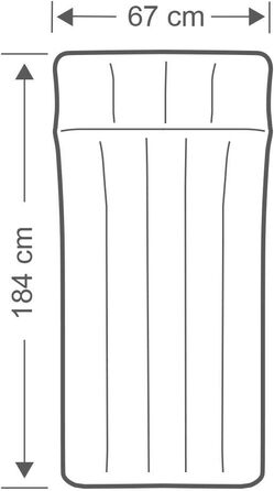 Надувний матрац для кемпінгу Intex 67x184x17 см, односпальний