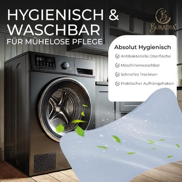 Подушка для ванни з сіткою для прання - Максимальний комфорт та релаксація з Air Mesh технологією. Подушка для ванни з 4 міцними присосками. Підтримка шиї/голови (Світло-блакитний)