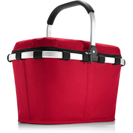 reisenthel Carrybag ISO – Stable shopping bag with cooling function – Elegant and water-resistant design with a lockable lid (Red, Solid color)