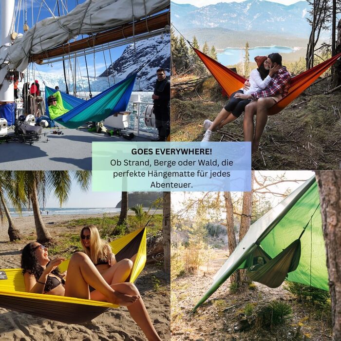 Гамак Amazonas Ultra-Light Adventure Coyote Kingsize - надлегкий, 275x140 см, до 150 кг, зелений (Ice-blue)