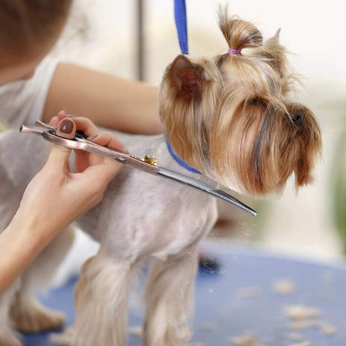 Професійна вигнута ножиця для грумінгу собак 7 дюймів Dream Reach - ножиці для догляду за шерстю собак та котів з японської сталі 440C