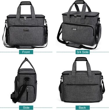 Чемодан для собак Vioett (L, сірий) з набором аксесуарів для подорожей