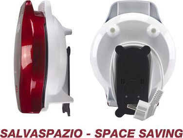 Вафельниця Beper, 5 вафель одночасно, антипригарне покриття 18 см, 800-100 Вт, червоний / білий колір