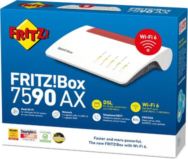 Роутер FRITZ!Box 7590 AX Exclusive Edition Wi-Fi 6 (DSL, Mesh, DECT)