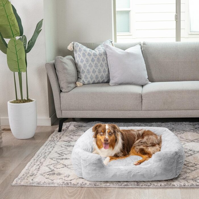 Круглий лежак для тварин Best Friends by Sheri Calming Donut - заспокійливий, 76x76 см, сірий