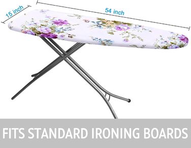 Чохол для прасувальної дошки Blossom 38x137 см, бавовна, з еластичним краєм та липучками, захист від подряпин