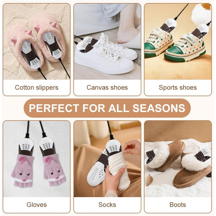 Електричний сушильник для взуття Flintronic - сушильник для черевиків, рукавиць, шкарпеток (білий)