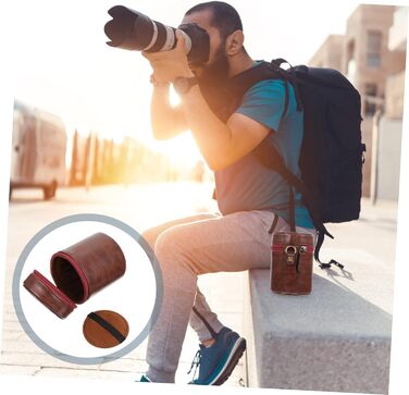 Водонепроникний чохол для об'єктивів камери Garneck: захист від подряпин та пилу, легкий у відкритті та закритті, для зберігання об'єктивів та аксесуарів, міцний, 11.5x8x8 см