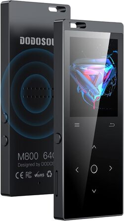 MP3 плеєр DODOSOUL 64GB з Bluetooth, FM-радіо, диктофоном та підтримкою E-Book та фотоальбомів