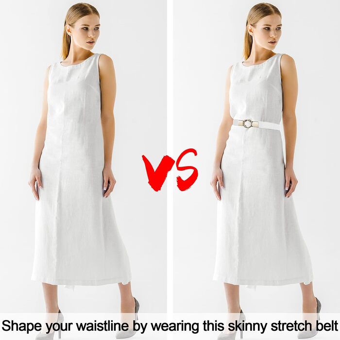 Жіночі тонкі ремінні EAONE 5 шт. в наборі, еластичні ремінні для суконь, великі розміри, кольори: золото, чорний, білий, червоний, темно-синій