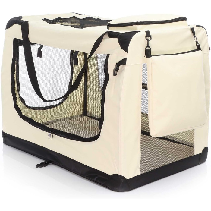 Транспортна переноска для собак та котів Fudajo, 50x35x35 см, міцна, легка, з ручкою та ковдрою