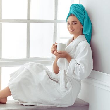 Рушники для ванної Utopia Towels 6 шт, 100% бавовна, 60x120 см, бірюзові, м'які та вбираючі, з петелькою для підвішування