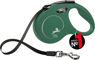 Рулетка для собак Flexi Classic S 5 м оливковий, до 15 кг