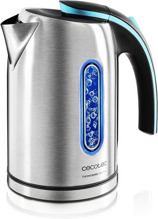Електричний чайник Cecotec ThermoSense 1.2 л, бездротовий, з нержавіючої сталі, знімний фільтр від накипу