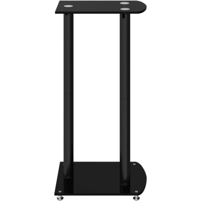 Підставка для колонок 2 шт. від vidaXL: міцна конструкція з 3-х стовпців, антиковзні ніжки, скло (чорний)