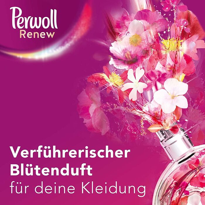 Рідкий засіб для прання Perwoll Renew Blütenrausch для кольорових та білих речей, квітковий аромат, 1.38 л (на 50 прань)