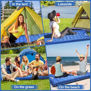 Wholede Self-Inflating Insulated Sleeping Pad for Camping - Lightweight & Waterproof Mat for 1 Person - Ideal for Backpacking, Hiking, Trekking & Tent Use