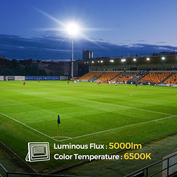 Світлодіодний прожектор для вулиці 10000Лм, 50Вт, 144LED, IP65, 6500K, водонепроникний ліхтар для саду, гаража, подвір'я