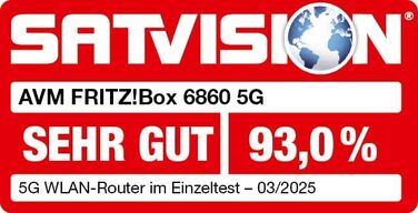 Роутер FRITZ!Box 6860 5G: Wi-Fi 6, LTE, PoE, DECT, захист від пилу та вологи