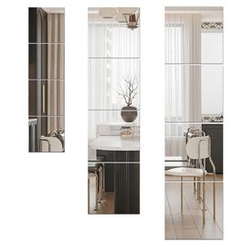 Акрилові дзеркала на стіну, самоклеючі, 4 шт., безпечні, для макіяжу, дому, спортзалу (30x30 см, 20x20 см)