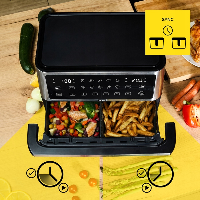 Аерофритюрниця Yoer 11л: 12 програм, 23 аксесуари, 2800 Вт