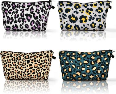 Набір косметичок-органайзерів з тканини, 4 шт. для подорожей, косметики та макіяжу, багатофункціональні, різнокольорові