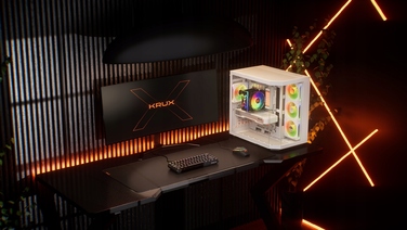 Корпус ATX KRUX Empero White, 4 вентилятори 120мм ARGB, тип 