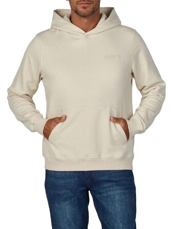 Чоловічий худі JACK & JONES Relaxed Fit з принтом JWHINTERLUDE, світло-бежевий (Moonbeam), розмір L